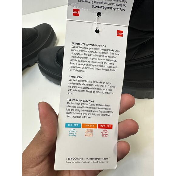 Storm by Cougar Gogo Nylon Winter Zip-Up Thermolite insulation Waterproof Boot - Picture 9 of 10